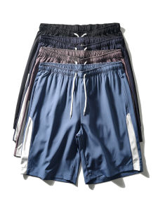 Quick Dry Ice Silk Mens Sport Shorts Summer Thin Running Fitness Casual Pants High Waist Short Length Polyester Fiber