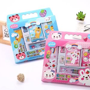 Bộ Dụng Cụ Học Tập cao cấp Hình hoạt hình mẫu hộp quà tặng dành tặng Cho Học Sinh (bộ 8 món)