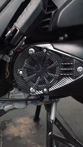 Transparent Acrylic Cvt Cover For Honda Click 125i 150i With Light Box And Bolts 6d Carbon Design