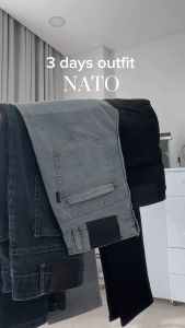 Quần Jean Nam JEANS Vải Cao Cấp Xuất Khẩu Trơn Dày Màu Xanh Đen Navy Đẹp Form Co Giãn Dài Ống Ôm Đẹp NATO