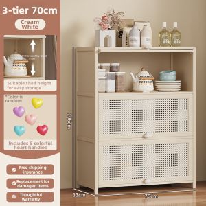 Small Multi-layer Storage and Display Shelf Solid Wood