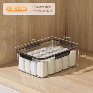 กล่องเก็บเสื้อชั้นใน ถุงเท้า ใส่ได้ 3 ชิ้น โปร่งแสง กันฝุ่น สำหรับใช้ในบ้าน ช่วยในการจัดระเบียบ อุปกรณ์ตกแต่งบ้านสไตล์ยุโรป สไตล์สุภาพ