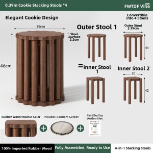 FWTDF | Multi-use Round Wooden Stool