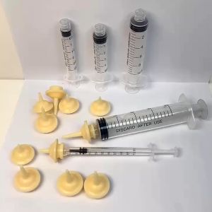 1/3/5/10/30มล ไซริงค์ป้อนนม + จุกป้อนนมแมว จุกนมกระรอก สัตว์เลี้ยงขนาดเล็ก ซิลิโคนนิ่ม จุกนมซิลิโคน สําหรับให้อาหารสัตว์เลี้ยง