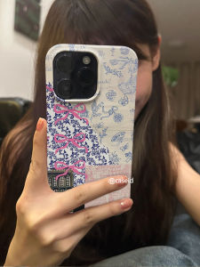 Retro Illustration Magnetic Attraction iPhone Case Artistic Mosaic Design Anti-Fall Protection Soft Shell Cover for Apple Phones