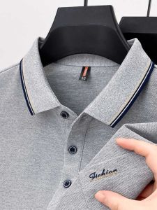 Pure Cotton Summer Polo Shirt Men Short Sleeve New Arrival Casual Easiest for Match Loose T-Shirt Export Embroider Tops Fashion