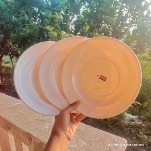 KITCHENWARE PIRING CLIO JAPAN SERIES PIRING PLASTIK SAJI NASI CEPER BULAT PUTIH