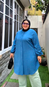 Zeba | Marisa Tunik Jumbo LD 120 130 140 150 Bahan Blossom Timbul Mewah Adem BB 70- 100 - 150 kg