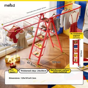 MEISD | Durable & Retractable Multi-Use Ladder Clothes Drying Rack