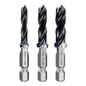 LASH | Bộ 3 Mũi Taro Cắt Ren Inox Tích Hợp Mũi Khoan