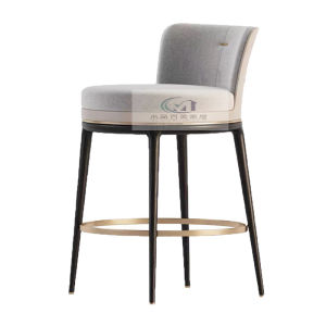 Nordic Real Wood Bar Chair Designer High Footstool Backrest Restaurant Home Kitchen Island Chair Bar Stool Modern Simple Style