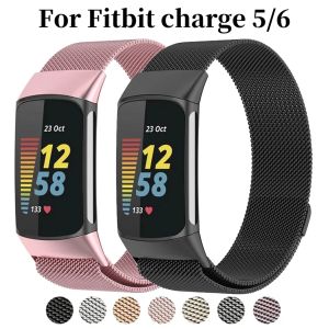 Milanese Loop for Fitbit Charge 6 5 Band Replacement Charge6 Wristband Stainless Steel Magnetic Bracelet Fitbit Charge 5 Strap