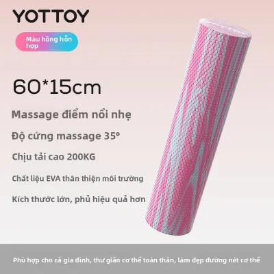Con lăn xốp cứng yottoy hình trụ tập yoga thư giãn cơ bắp