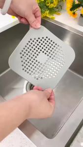 1/3 PCS Silicone Shower Drain Hair Catcher Mesh Shower Drain Covers Floor Sink Strainer Filter Hair Stopper For Bathroom Kitchen
