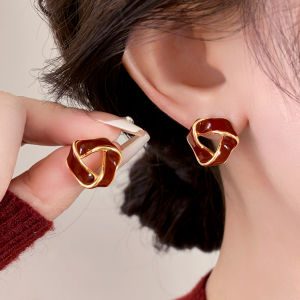 Pianist | Red Twisted 2026 New Style Versatile Charm Earrings