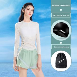 XTEP | Conservative Stomach-concealing Slimming Two-piece Swimsuit For Women