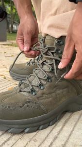 Sepatu Boots Tactical Pria Rafale Sahara Boots Suede Waterproof Sepatu Boots High Cut - Lazada