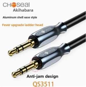 Choseal | Dây Cáp Âm Thanh Đồng Súc 3.5mm Nam sang Nam 10m Cho Ô Tô