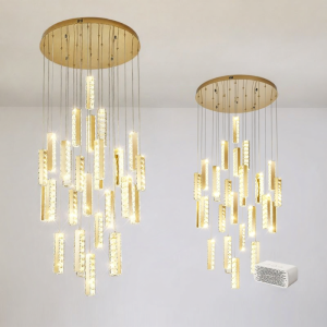 Aiskdan | Long Chandelier For High Ceiling Spaces