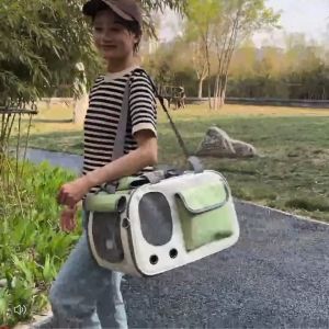 Cat Carrier Backpacks Space Portable Pet Carrier Travel Bag Cute Kitty Puppy Fordable Hand Carrier