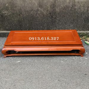 Bàn osin trơn lớn chân cong rèm chân gô hương cao 20cm