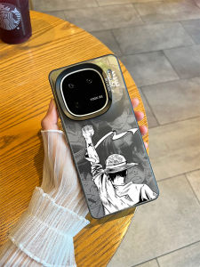 One Piece Themed Phone Case for iQOO15/13 Black And White Manga Design Anti-Fall Laser Cutout Silicone Cover for Men