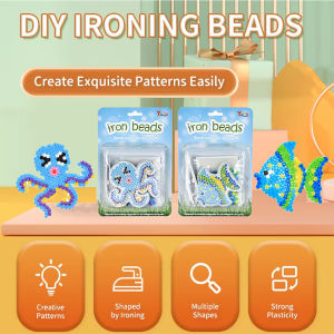 DIY Perler Beads Set With Iron Fuse Beads Kit DIY For Kids Adults Perler Beads 5mm Holiday Educational Toy Craft With Accessoires For Kids Adults Chirdren Best Gift