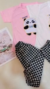 NATALIA - SETELAN ANAK SERLI LUCKY PANDA TERBARU / SETELAN ANAK PANDA TARTAN 1-3 TAHUN