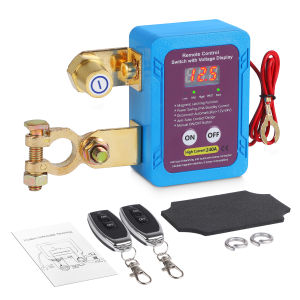 240A 12V Remote Battery Disconnect Switch with Automatic Power Shut Off Switch Anti Theft For Car Truck RV 1 Set