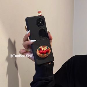 3D INS  Tray Compatible HuaweinovaFlip XiaomiMIXFlip2 HonorVPhone Case Folding Luxury Modern Art Couples Protective Shell