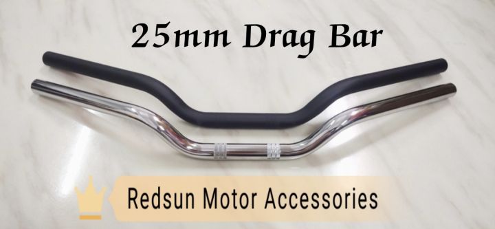 Lowbrow Customs Drag Bar Handlebars - 1 Inch - Black