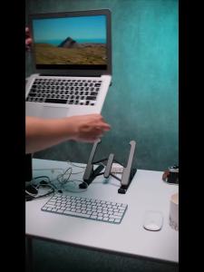 Laptop holder with arm laptop monitor arm F80-FP 10-17 inch lifting elevated rack 笔记本支架