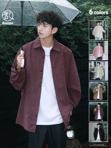 Autumn New Arrival Loose Mens Long Sleeve Shirt Trendy Casual Match All Cotton Classic Collar Outerwear for Couples