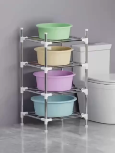 ชั้นวางของอเนกประสงค์สแตนเลส 3-6 ชั้น พร้อมช่องเก็บของหลากหลาย แบบพกพาสะดวก