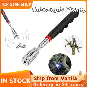 Stainless Magnetic Telescopic Pick Up Tool with LED Light Extendable Magnet Pen Pickup Rod Stick