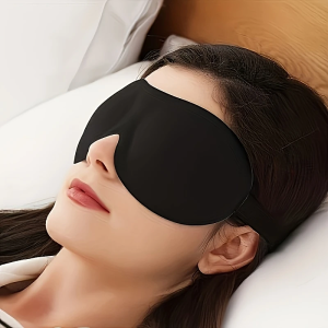 3D Sleep Mask for Side Sleepers Light Blocking Eye Mask w/Adjustable Strap - Soft Breathable for Men & Women Travel & Nap