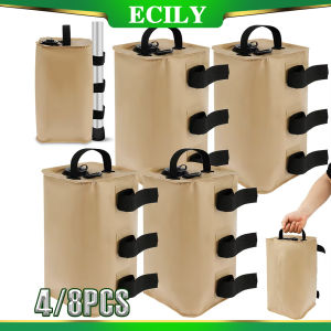 Ecily 4/8 chiếc túi trọng lượng nước mái che di động trọng lượng nước Lều 88lbs có dây buộc cài đặt nhanh Trọng lượng chân mái hiên
