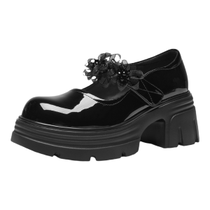 Josiny | Elevating Thick Sole Patent Leather Mary Jane Shoes