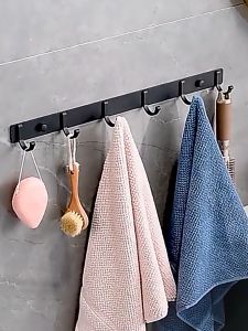 【JOMO】COD No Drill Duty Wall Row Hook Perforation-Free Clothes Hook Behind The Door Clothes Hangers Hanging for KitchenBathroomToiletBalcony Made of space aluminum