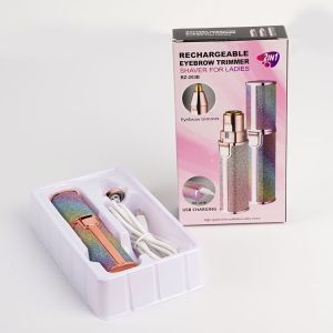 HELLO XM05 Eyebrow Electric Trimmer 2 in 1 Electric Shaver For Women Lady Painless Electric Facial Eyebrow Hair With LED Light Epilator Hair Remover Epilator hair Mini Trimmer Electric Professional Lipstick Epilator Eyebrow