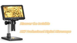 7 Inch Digital Microscope 1600X Video Recorder With Remote Control For Electronics Repair Circuit Board And PC Viewing