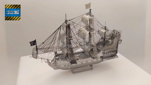 Mô Hình 3D Kim Loại Lắp Ráp Tàu Queen Anne Revenge [Chưa Lắp]
