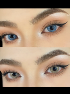 Softlens MELBOURNE Seri Lensa Kontak Eyeshare New Brown Lensa Kontak Setengah Tahunan Biru Abu-abu Hitam