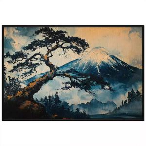 Tranh phong cảnh núi phú sĩ quà tặng mừng thọ.Tranh treo tường dán tườngsơn dầucanvasCGI-1772
