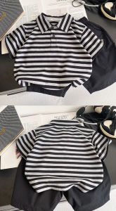 Children clothes suits Little boy 0-5-year-old summer 2Pcs Casual Striped Pullover+shorts sets fashion toddlers Costumes