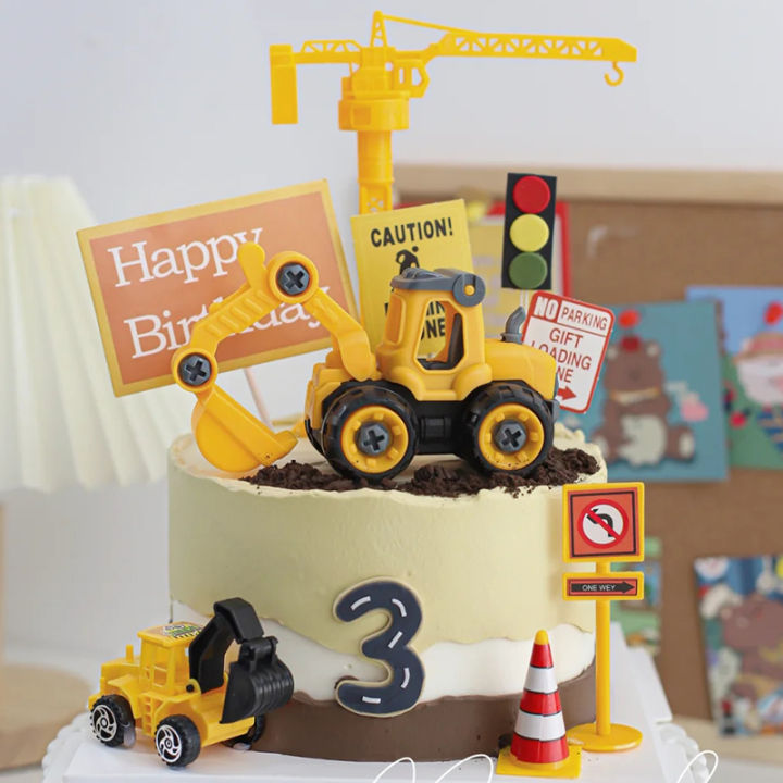 Excavator birthday cake | Construction cake, Construction birthday cake,  Birthday cake kids