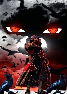 Bandai | Naruto Itachi Uchiha Anime Oil Painting Modern Wall Decor for Living Room Bedroom Perfect Gift No Frame