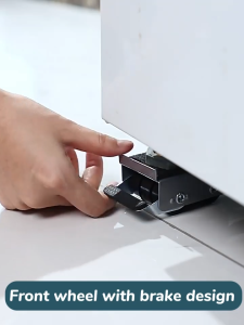 2PCS Set Expandable Mobile Base Stand With Brake Wheels Strong Load‑Bearing for Washer Refrigerator