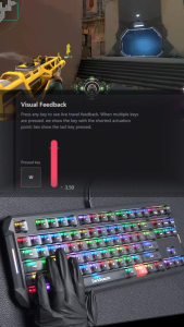 DarkBeacon Flux 87 TKL Magnetic Switch Keyboard 87 Kekunci Hotswap RGB 0.01-3.5mm Adjustable Actuation Rapid Trigger 8000Hz Reka Bentuk Jimat Ruang Untuk Competitive Gaming PC