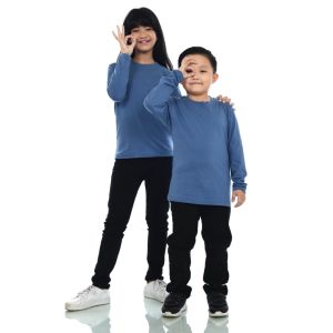 Kaos Polos Anak Oneck Lengan Panjang Bahan Katun Combed 30s Warna Steel Blue Kerah Bulat Lengan Panjang Ukuran 2-13 Tahun - Lazada